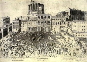 Piazza San Pietro nel XVI secolo