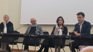 Il sindaco Davide Galimberti, il presidente Commissione Urbanistica Domenico Marasciulo, la Rettrice dell'Insubria Maria Pierro, l'Assessore Andrea Civati